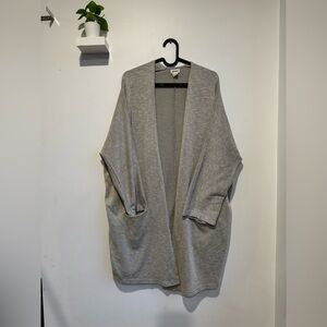 DONNI Light Gray/beige Knit Free Size Open Cardigan